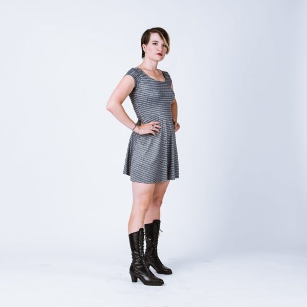 The Maille Cap Sleeve Skater Dress