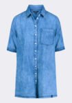 Freida Women's Long-Sleeve Button-Up Shirt Dress. Classic Vintage Blue - WD0069P